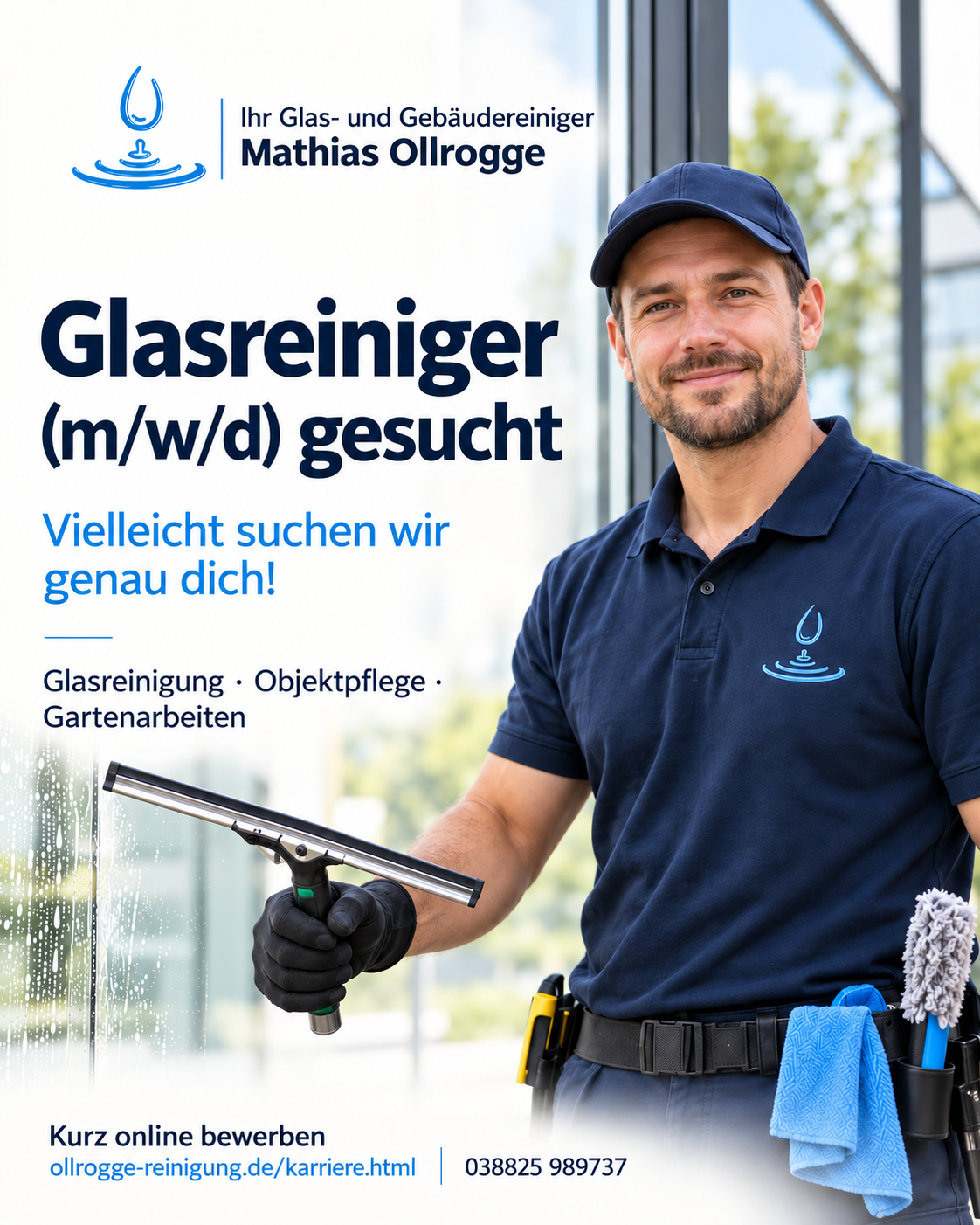 Glasreiniger gesucht – Ihr Glas- und Gebäudereiniger Mathias Ollrogge